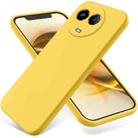 For Realme C67 5G Pure Color Liquid Silicone Shockproof Phone Case(Yellow) - 1