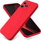 For Realme Note 50 Pure Color Liquid Silicone Shockproof Phone Case(Red) - 1
