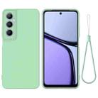 For Realme C65 4G Pure Color Liquid Silicone Shockproof Phone Case(Green) - 1