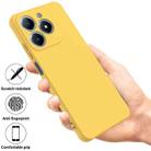 For Realme C63 / Narzo N63 Pure Color Liquid Silicone Shockproof Phone Case(Yellow) - 2