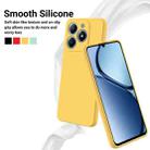 For Realme C63 / Narzo N63 Pure Color Liquid Silicone Shockproof Phone Case(Yellow) - 3