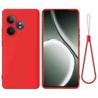 For Realme GT 6T / GT Neo6 / GT 6 Pure Color Liquid Silicone Shockproof Phone Case(Red) - 1