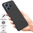 For Realme C61 Global Pure Color Liquid Silicone Shockproof Phone Case(Black) - 2