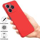 For Realme C61 Global Pure Color Liquid Silicone Shockproof Phone Case(Red) - 2