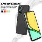 For Realme C61 India / Narzo N61 Pure Color Liquid Silicone Shockproof Phone Case(Black) - 3