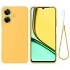 For Realme C61 India / Narzo N61 Pure Color Liquid Silicone Shockproof Phone Case(Yellow) - 1