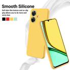 For Realme C61 India / Narzo N61 Pure Color Liquid Silicone Shockproof Phone Case(Yellow) - 3