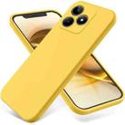 For Realme C51s Pure Color Liquid Silicone Shockproof Phone Case(Yellow) - 1