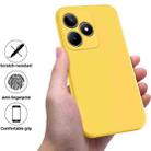 For Realme C51s Pure Color Liquid Silicone Shockproof Phone Case(Yellow) - 2