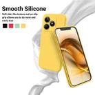 For Realme C51s Pure Color Liquid Silicone Shockproof Phone Case(Yellow) - 3