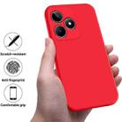 For Realme C51s Pure Color Liquid Silicone Shockproof Phone Case(Red) - 2