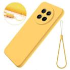 For Realme Narzo N65 5G Pure Color Liquid Silicone Shockproof Phone Case(Yellow) - 2