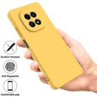 For Realme C63 5G / V60 5G Pure Color Liquid Silicone Shockproof Phone Case(Yellow) - 2