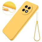 For Realme P1 Speed Pure Color Liquid Silicone Shockproof Phone Case(Yellow) - 2