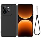 For Realme GT 7 Pro Pure Color Liquid Silicone Shockproof Phone Case(Black) - 1