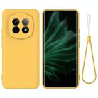 For Realme P2 Pro Pure Color Liquid Silicone Shockproof Phone Case(Yellow) - 1