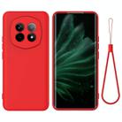For Realme P2 Pro Pure Color Liquid Silicone Shockproof Phone Case(Red) - 1