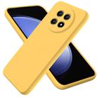 For Realme 14 Pro Lite Pure Color Liquid Silicone Shockproof Phone Case(Yellow) - 1