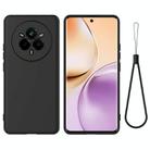 For Realme 14 Pro Pure Color Liquid Silicone Shockproof Phone Case(Black) - 1