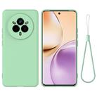 For Realme 14 Pro Pure Color Liquid Silicone Shockproof Phone Case(Green) - 1