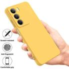 For Realm V70 / V70s 5G Pure Color Liquid Silicone Shockproof Phone Case(Yellow) - 2