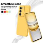 For Realm V70 / V70s 5G Pure Color Liquid Silicone Shockproof Phone Case(Yellow) - 3