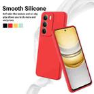 For Realm V70 / V70s 5G Pure Color Liquid Silicone Shockproof Phone Case(Red) - 3
