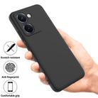 For Realme P3 Ultra 5G Pure Color Liquid Silicone Shockproof Phone Case(Black) - 2