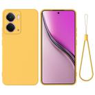 For Realme P3 5G / Narzo 80x 5G Pure Color Liquid Silicone Shockproof Phone Case(Yellow) - 1