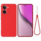 For Realme P3 5G / Narzo 80x 5G Pure Color Liquid Silicone Shockproof Phone Case(Red) - 1