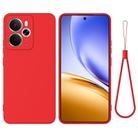 For Realme 14 / 14T 5G Pure Color Liquid Silicone Shockproof Phone Case(Red) - 1