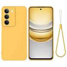 For Realme C75 5G / C73 5G Solid Color Liquid Silicone Dropproof Full Coverage Phone Case(Yellow) - 1