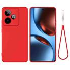 For Realme GT 7 / GT 7T 5G Solid Color Liquid Silicone Dropproof Full Coverage Phone Case(Red) - 1