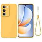 For Realme C71 4G Solid Color Liquid Silicone Dropproof Full Coverage Phone Case(Yellow) - 1