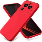 For OPPO Find X6 Pro Pure Color Liquid Silicone Shockproof Phone Case(Red) - 1