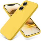 For OPPO F23 5G / A98 5G / A1 5G Pure Color Liquid Silicone Shockproof Phone Case(Yellow) - 1