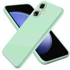 For OPPO A59 / A2 Pure Color Liquid Silicone Shockproof Phone Case(Green) - 1