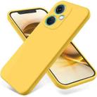 For OPPO K11 5G Pure Color Liquid Silicone Shockproof Phone Case(Yellow) - 1