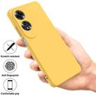 For OPPO A60 4G Pure Color Liquid Silicone Shockproof Phone Case(Yellow) - 2