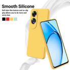 For OPPO A60 4G Pure Color Liquid Silicone Shockproof Phone Case(Yellow) - 3