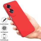 For OPPO A60 4G Pure Color Liquid Silicone Shockproof Phone Case(Red) - 2