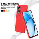 For OPPO A60 4G Pure Color Liquid Silicone Shockproof Phone Case(Red) - 3