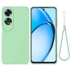 For OPPO A60 4G Pure Color Liquid Silicone Shockproof Phone Case(Green) - 1