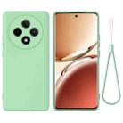 For OPPO F27 Pro / F27 Pro+ Pure Color Liquid Silicone Shockproof Phone Case(Green) - 1