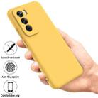 For OPPO Reno12 5G Global Pure Color Liquid Silicone Shockproof Phone Case(Yellow) - 2