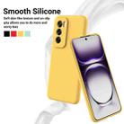 For OPPO Reno12 5G Global Pure Color Liquid Silicone Shockproof Phone Case(Yellow) - 3