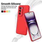 For OPPO Reno12 5G Global Pure Color Liquid Silicone Shockproof Phone Case(Red) - 3
