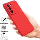 For OPPO Reno12 Pro 5G Global Pure Color Liquid Silicone Shockproof Phone Case(Red) - 2