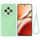 For OPPO Reno12 F 5G Pure Color Liquid Silicone Shockproof Phone Case(Green) - 1