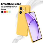 For OPPO A3x Pure Color Liquid Silicone Shockproof Phone Case(Yellow) - 3